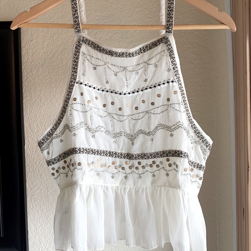 Free People Cropped Backless Top